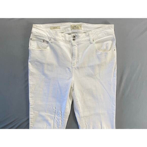 Lucky Brand Emma Crop 5-Pocket Comfort Stretch Denim Jeans. White, Women's 16W. - Picture 5 of 8